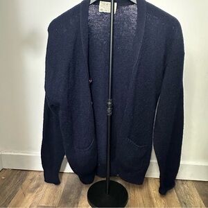 Vintage 60s 70s Shetland Wool Cardigan | Made in USA | grandpa sweater